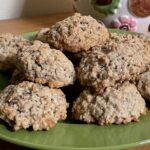 Plate of banana oatmeal cookies