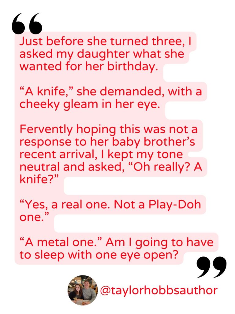Quote card from Taylor Hobbs’ ‘The Birthday Knife’