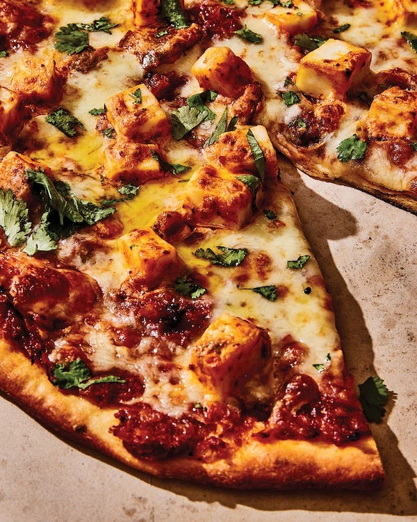 Achari paneer pizza, from Amrikan