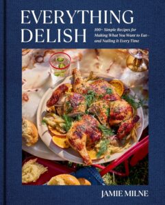 Jamie Milne's cookbook cover for Everything Delish