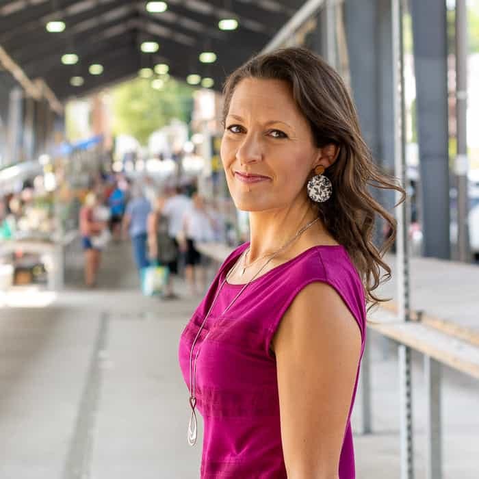 Katie Kimball at a farmers market
