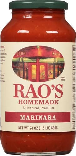 a jar of Rao's Homemade Marinara Sauce, 24 oz