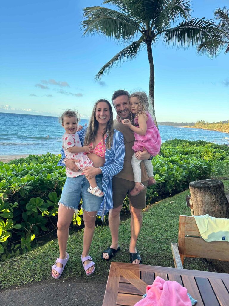 Loren Castle and her family celebrating the new year in Hawaii