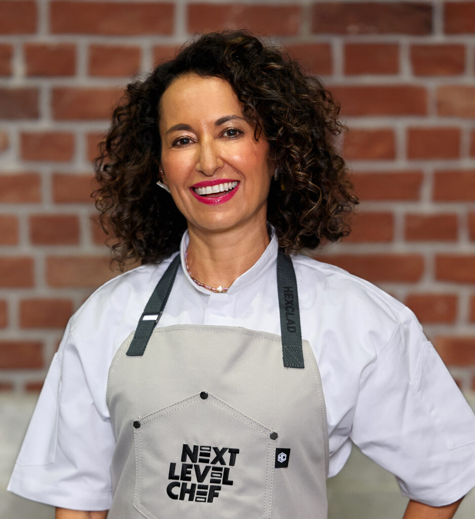 Chef Mareya Ibrahim Jones, wearing her Next Level Chef 2026 apron