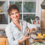 Mareya Ibrahim Jones preparing food in the kitchen