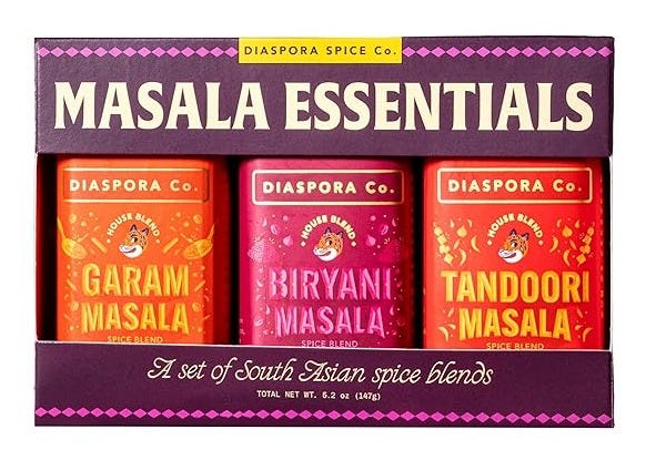 Diaspora Co. Masala Essentials Spice Gift Set – Garam Masala, Tandoori Masala & Biryani Masala – Authentic Indian Spice Blends for Cooking, Curry & Marinades – Fresh, Single-Origin Spices
