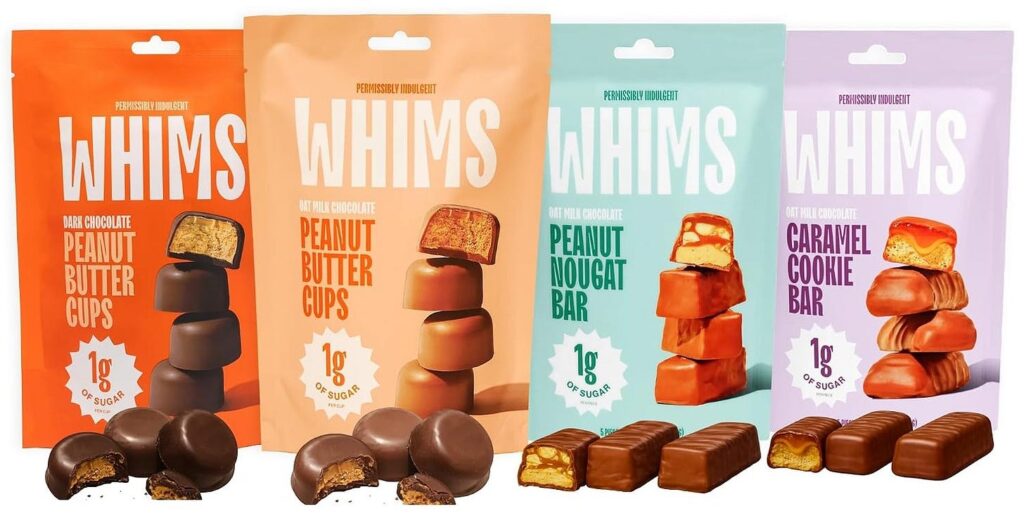 4 bags of Whim in different flavors