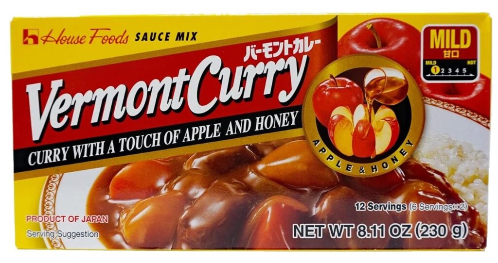 Box of House Foods Vermont Curry sauce mix