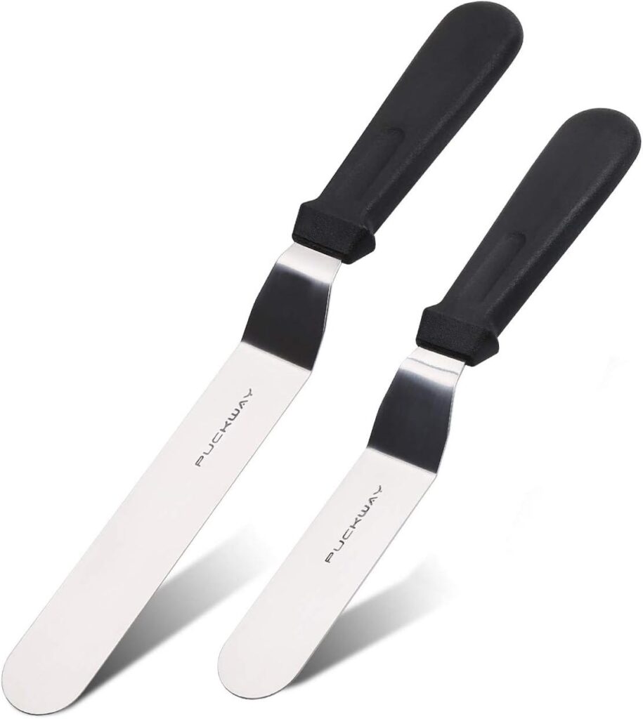 Two small offset spatulas