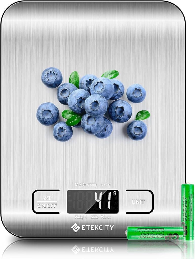 Etekcity Food Kitchen Scale with blueberries on top